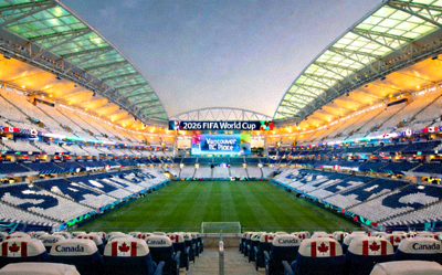 2026年世界杯加拿大温哥华BC Place体育场内部座位区